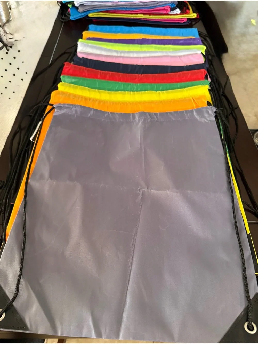Drawstring Gym Sack Multi-use Backpack - Bundle of 12 - Actual Colors in Photos